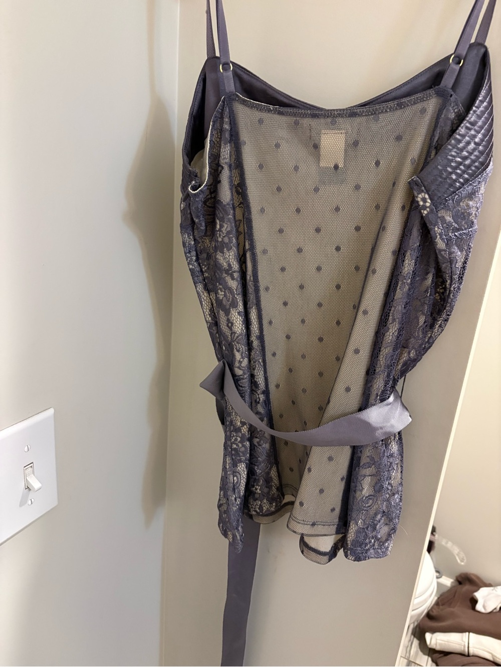 Moda International Smoky Purple Lace Mesh Corset Cami | Y2K Coquette - Picture 3 of 4